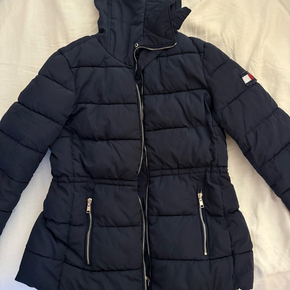 Tommy Hilfiger Navy Winter Coat - Picture 2 of 6